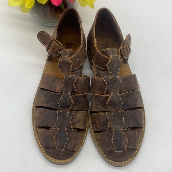 Riverstone Brown Leather Fishing Sandals Size 9.5. MCS3030B - Picture 2 of 8